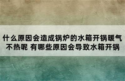 什么原因会造成锅炉的水箱开锅暖气不热呢 有哪些原因会导致水箱开锅